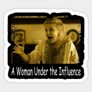 Mabel Longhetti's Emotional Journey A Woman Under Film Tees for Drama Enthusiasts Sticker